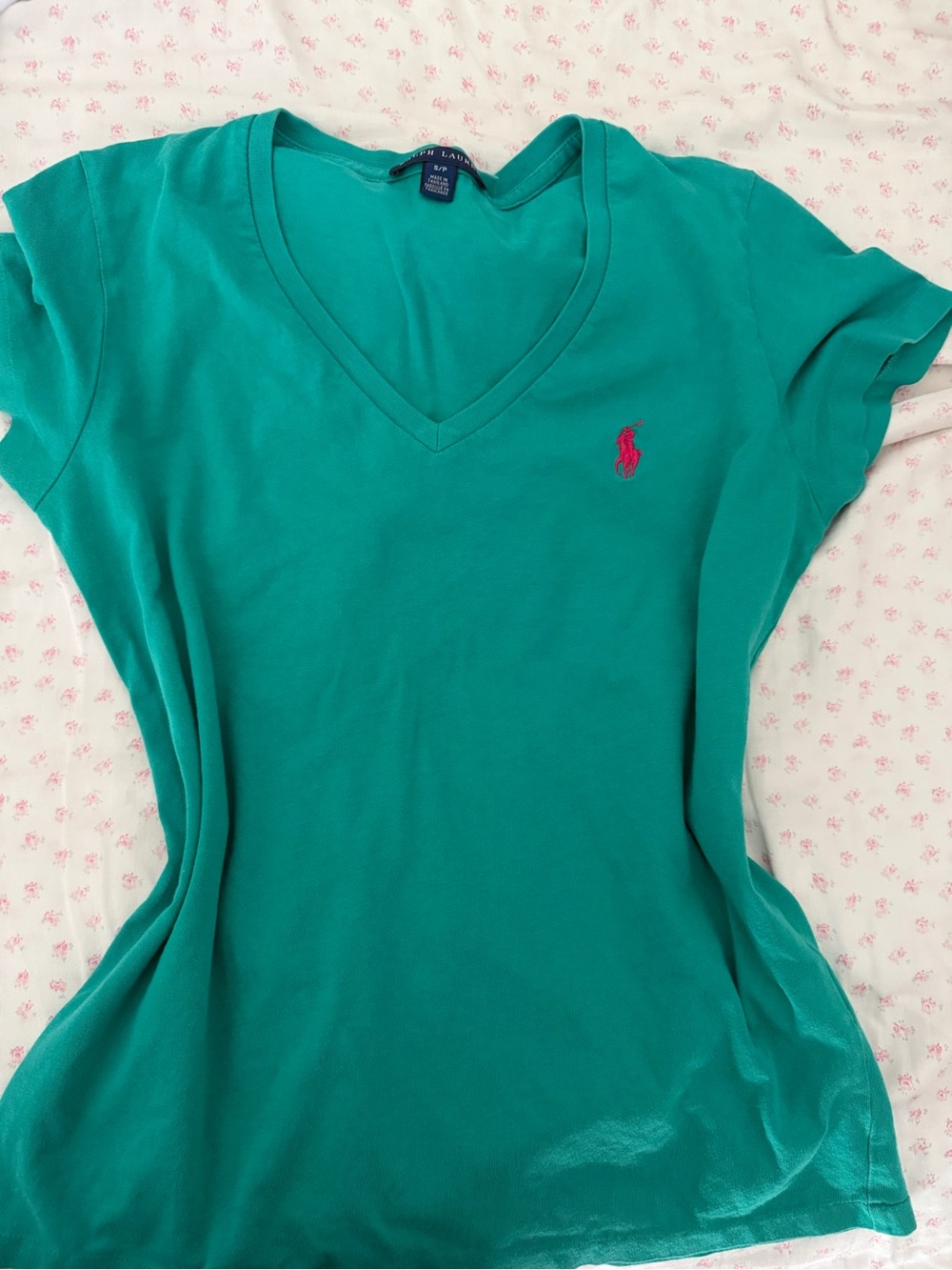 Ralph Lauren Women's Teal V-Neck Tee Never Worn!